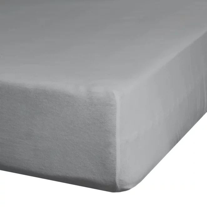 Prześcieradło jersey z gumką 220x200 cm z bawełny kolor stalowy 125 g/m2 Design 91