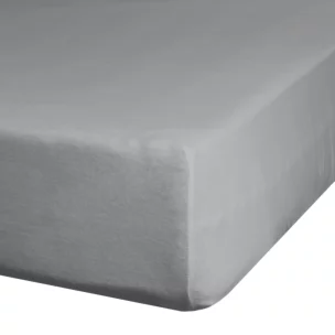 Prześcieradło jersey z gumką 90x200 cm z bawełny kolor stalowy 125 g/m2 Design 91