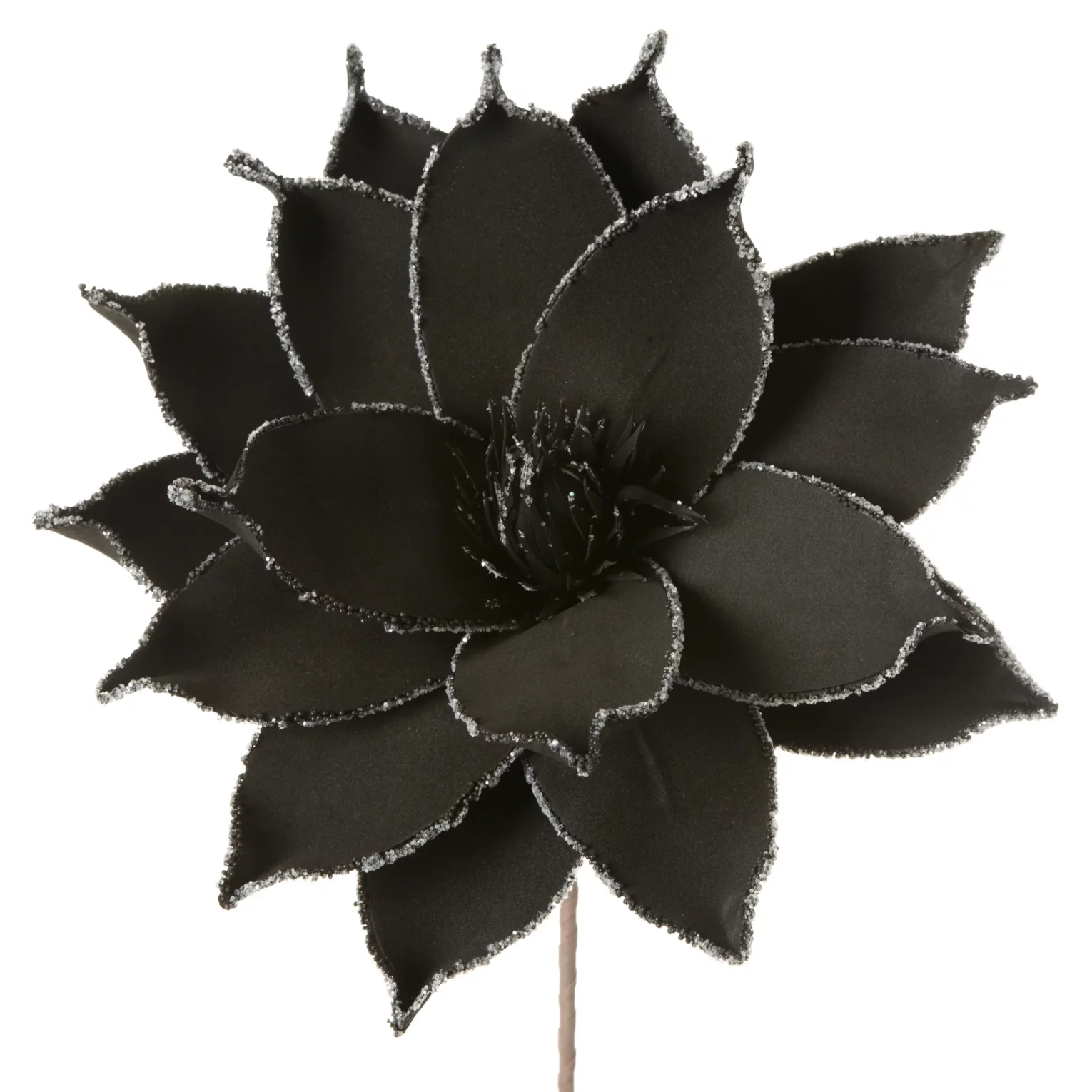 Kwiat sztuczny czarny z plastycznej pianki 78 cm