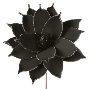 Kwiat sztuczny czarny z plastycznej pianki 78 cm