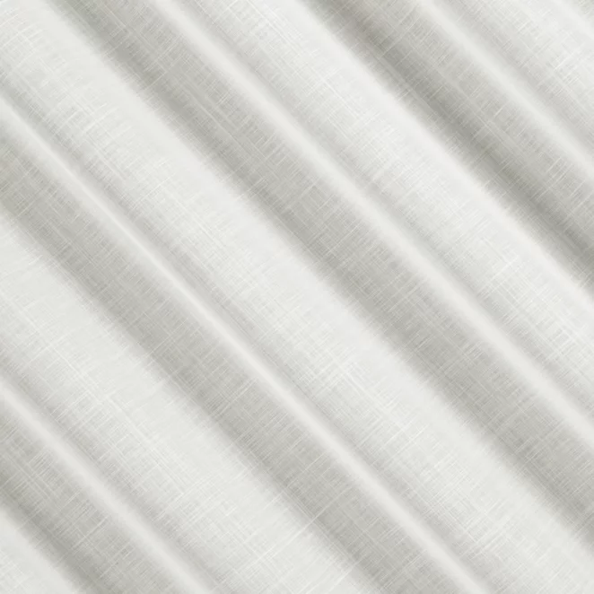 H237/4 Firana szyta na taśmie 5 cm kremowa z gładkiej matowej etaminy, wykończona obciążnikiem