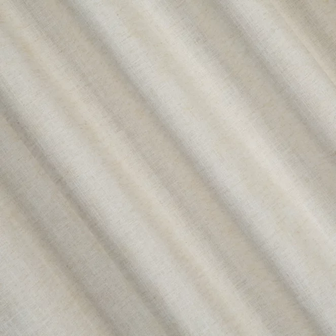 R216/1 Zasłona szyta na taśmie 5 cm naturalna z tkaniny z dodatkiem lnu, z melanżowym splotem ekologiczna