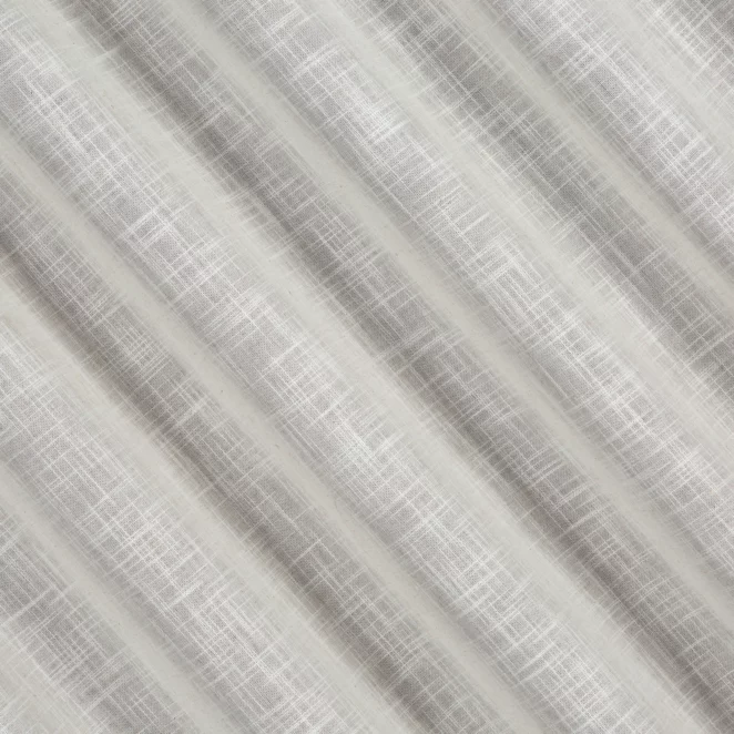 R212/13 Zasłona szyta na taśmie 5 cm beżowa z tkaniny w stylu eko zawierającej len