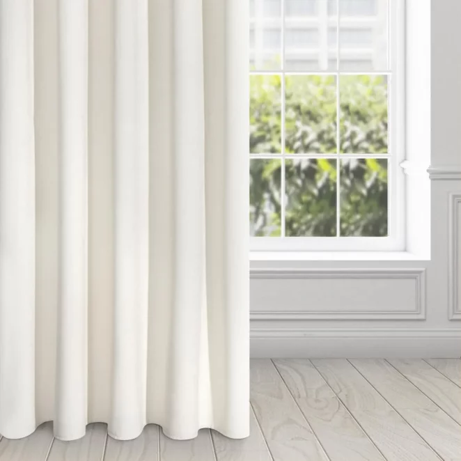 Zasłona kremowa z ekskluzywnego aksamitnego welwetu 290 g/m2 140x250 cm 10 szt. przelotek - VILLA