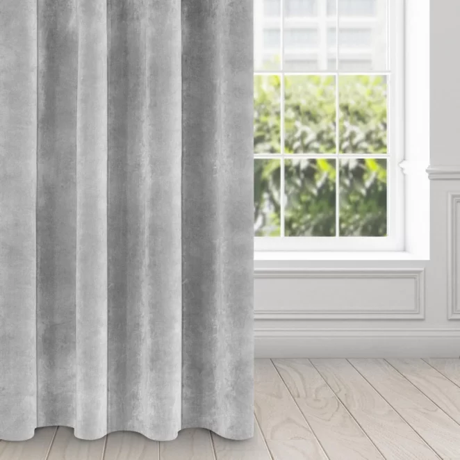 Zasłona stalowa z ekskluzywnego aksamitnego welwetu 290 g/m2 140x250 cm 10 szt. przelotek - VILLA