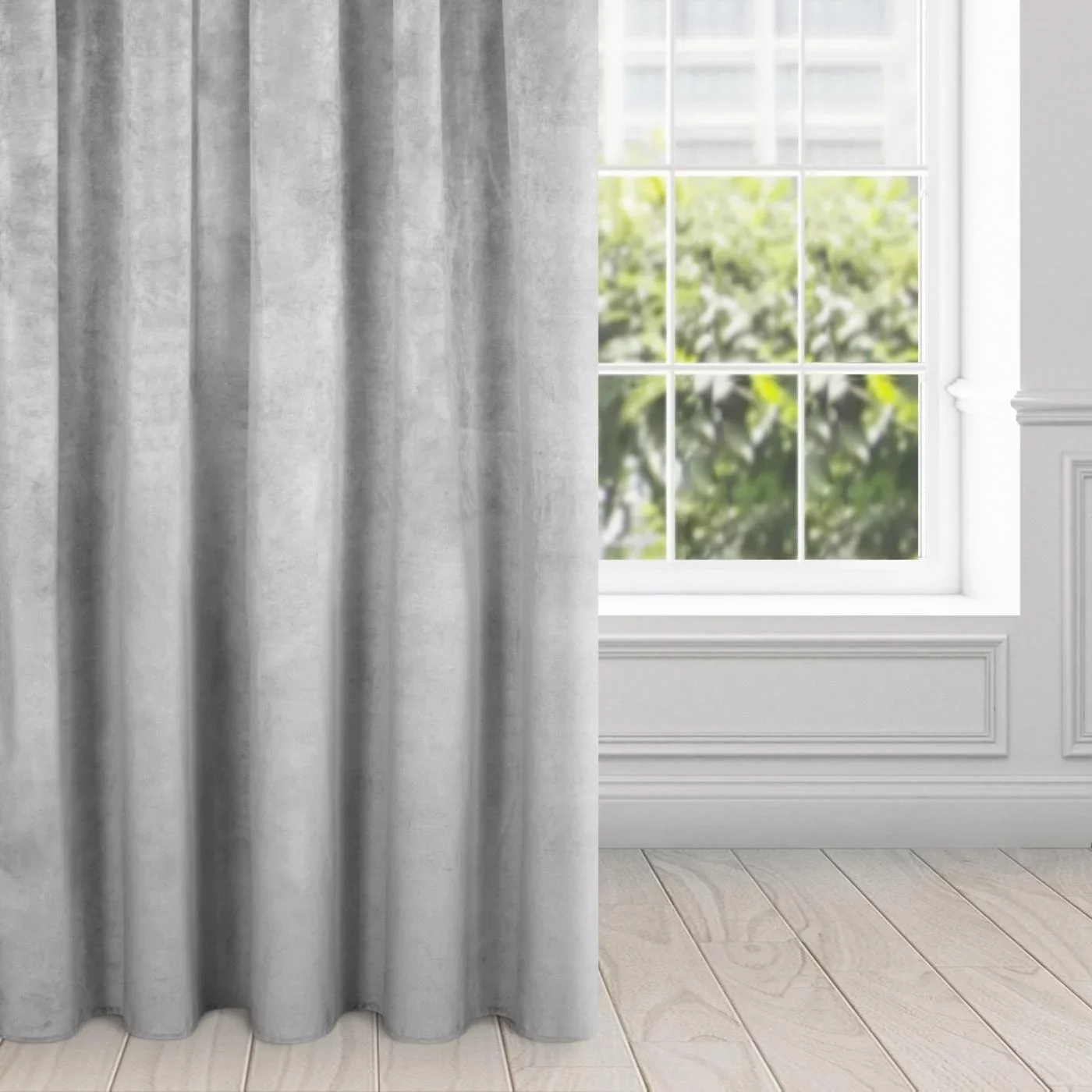Zasłona stalowa z ekskluzywnego aksamitnego welwetu 290 g/m2 140x270 cm taśma - VILLA