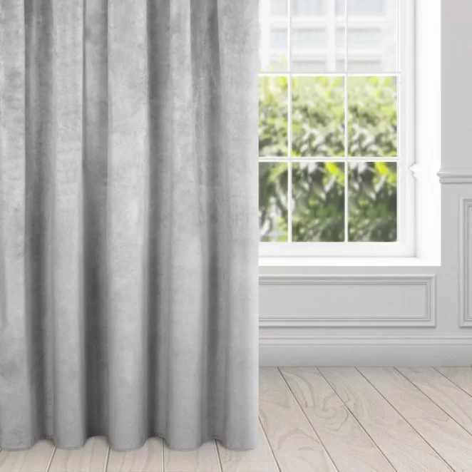 Zasłona stalowa z ekskluzywnego aksamitnego welwetu 290 g/m2 140x270 cm taśma - VILLA