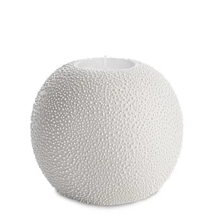 Świecznik ceramiczny kremowy z efektem rosy średnica 9x8 cm RISO