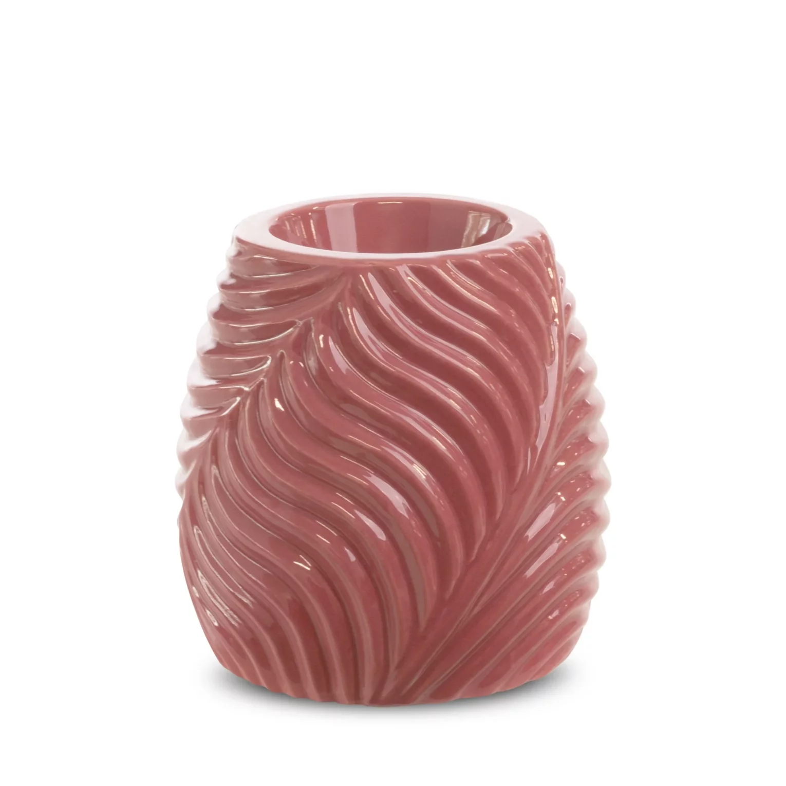 Świecznik ceramiczny SENA z wytłaczanym wzorem