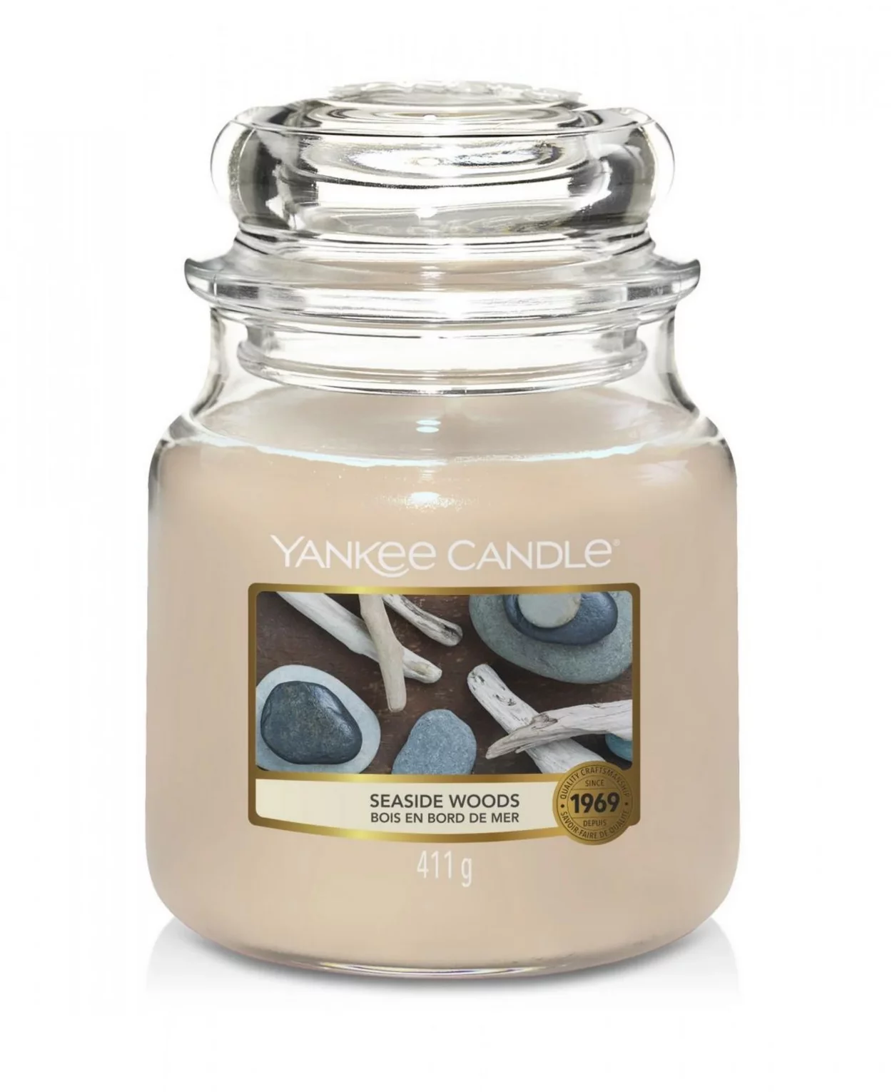 YANKEE CANDLE - Średnia świeca zapachowa w słoiku - Seaside Woods
