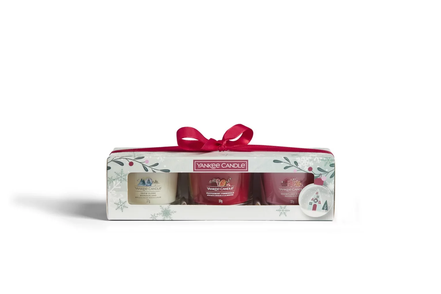 YANKEE CANDLE - zestaw SNOW GLOBE WONDERLAND na prezent 3 mini świece zapachowe