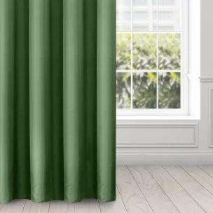 Zasłona ciemnozielona z matowej gładkiej tkaniny 140x250 cm przelotka - RITA