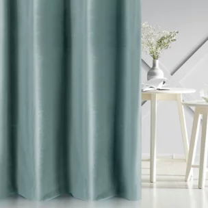 Zasłona szyta na taśmie 8 cm GEMMA ciemnoturkusowa ze szlachetnej grubej tkaniny welwetowej o gramaturze 400g/m2